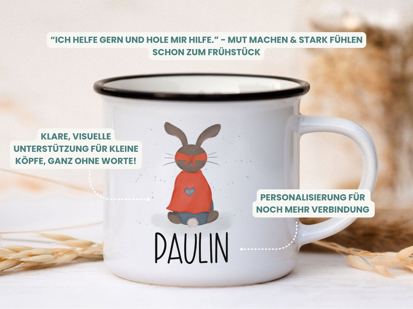 KITA-STARTER BUNDLE . Super-Hase-Set + personalisierte Tasse