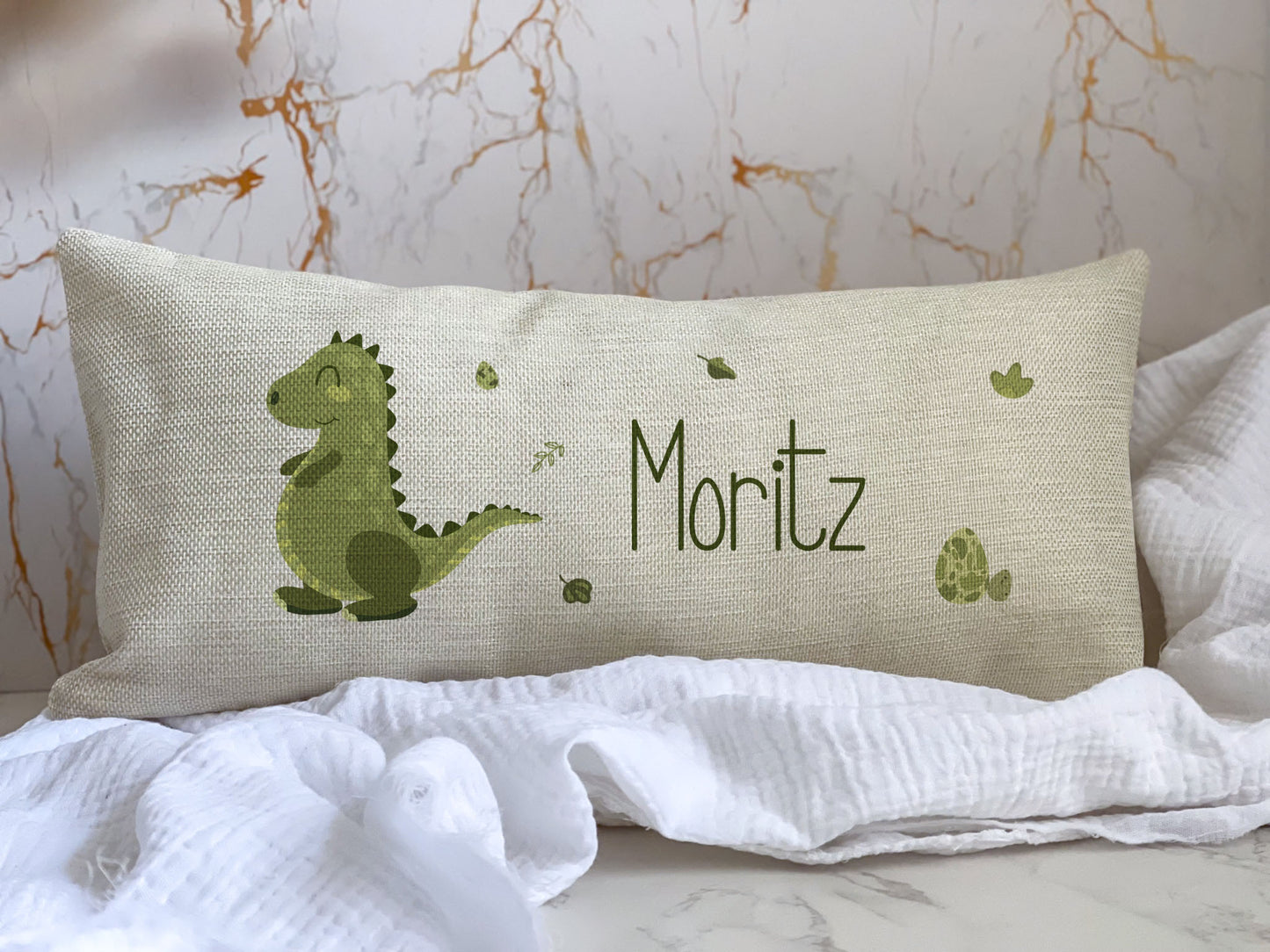 Kissenhülle - personalisiert Dino