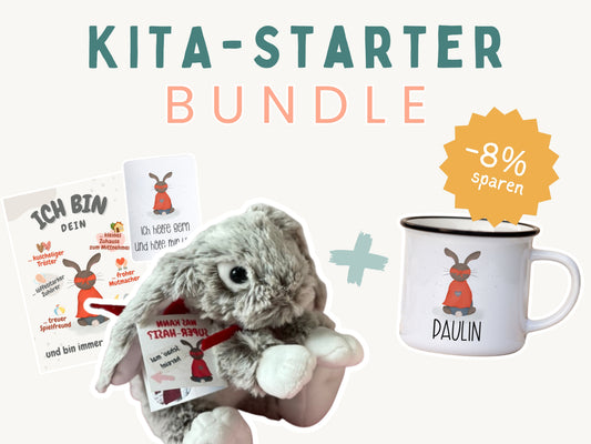 KITA-STARTER BUNDLE . Super-Hase-Set + personalisierte Tasse