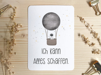 Emaille Tasse personalisiert - Astronaut