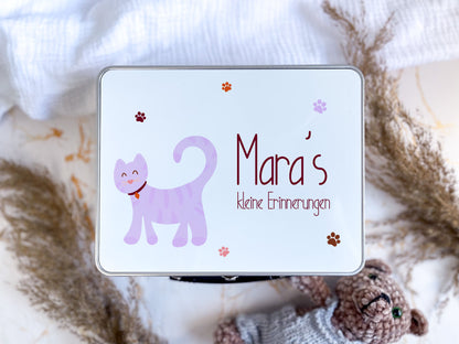 Erinnerungskoffer - personalisiert Katze