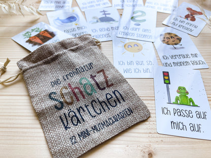 Affirmationskarten Set - Schatzkärtchen für die Brotdose