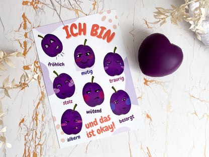 Gefühlsposter mit Antistressball