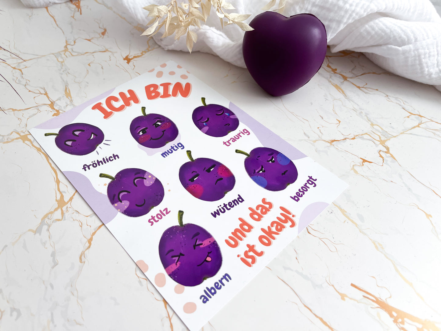 Gefühlsposter mit Antistressball