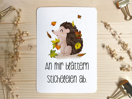 Affirmationskarte für Kinder - Igel