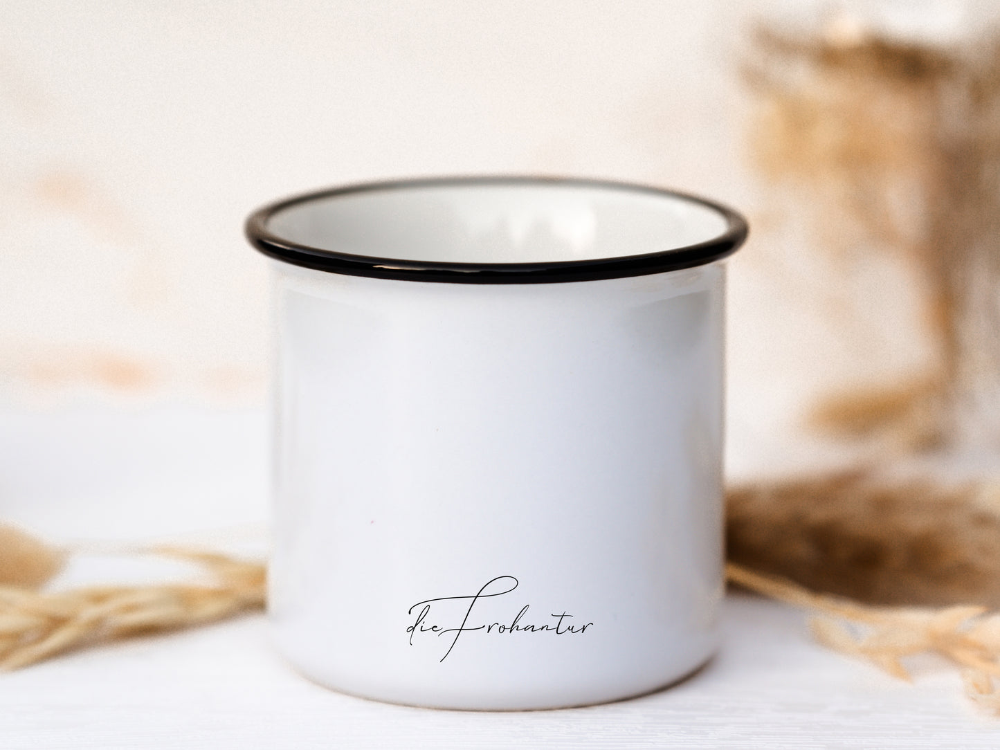 Keramik Emaille-Look Tasse personalisiert - Schulkind