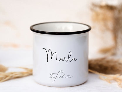 Keramik Tasse personalisiert - Kleine Zimtschnecke