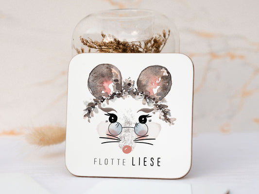 Untersetzer - Maus "flotte Liese"