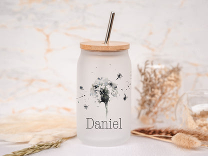 Trinkglas personalisiert - Pusteblume