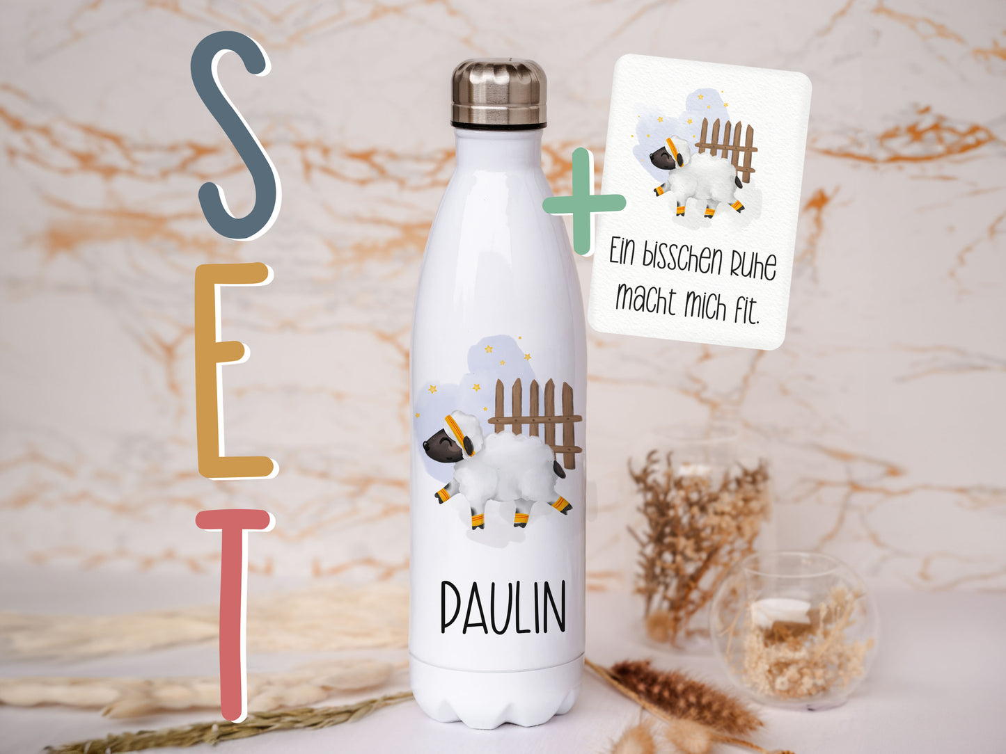 Thermoflasche personalisiert - Schaf