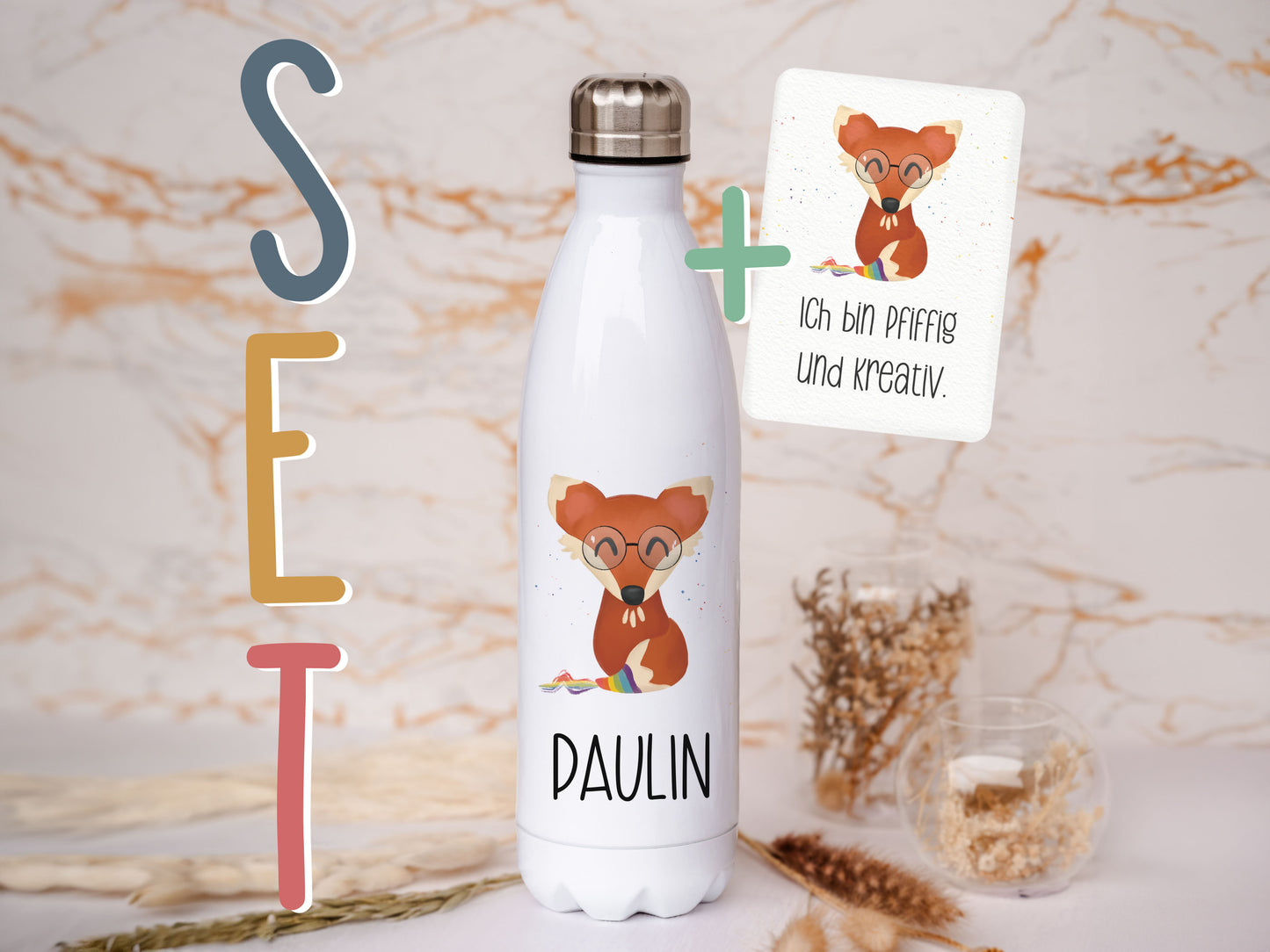Thermoflasche personalisiert - Fuchs