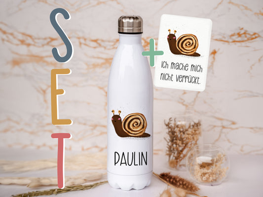 Thermoflasche personalisiert - Schnecke