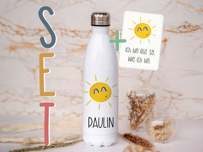 Thermoflasche personalisiert - Sonne