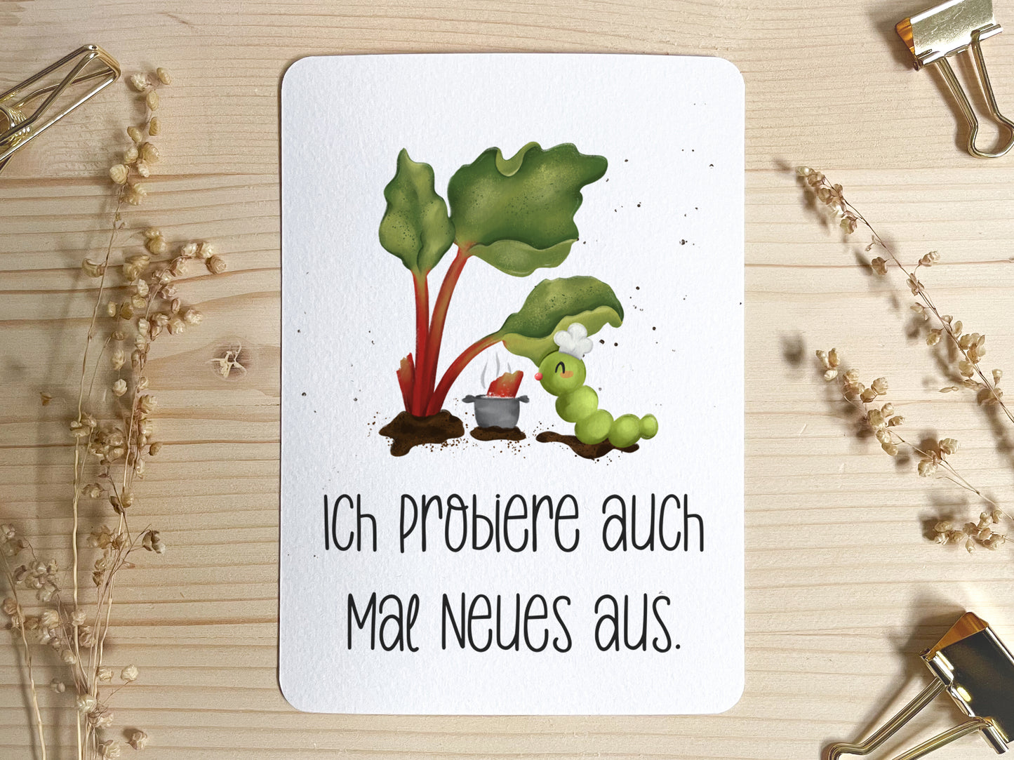 Emaille Tasse personalisiert - Raupe
