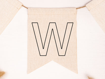 Wimpel zum Ausmalen *BUCHSTABE