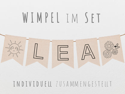 Wimpel zum Ausmalen *SET