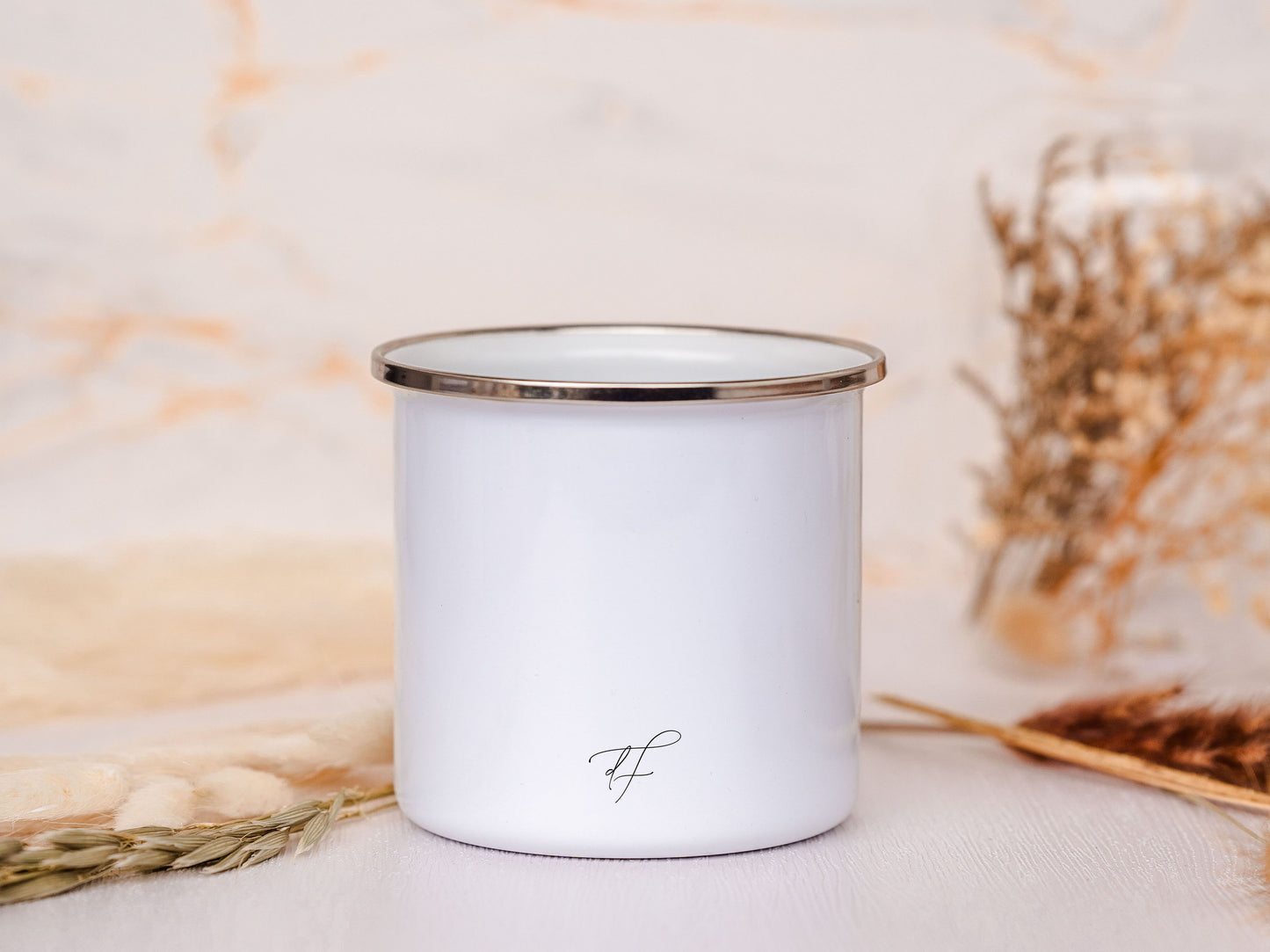 Emaille Tasse personalisiert - Wichtel
