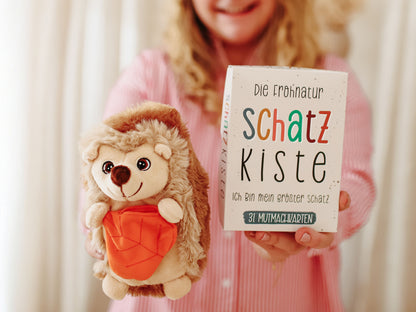 BESTSELLER BUNDLE . Sorgenfresser-Igel-Set + 31 Mutmachkarten "Schatzkiste"