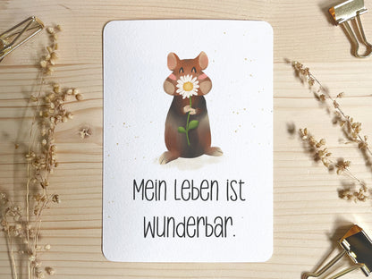 Emaille Tasse personalisiert - Hamster