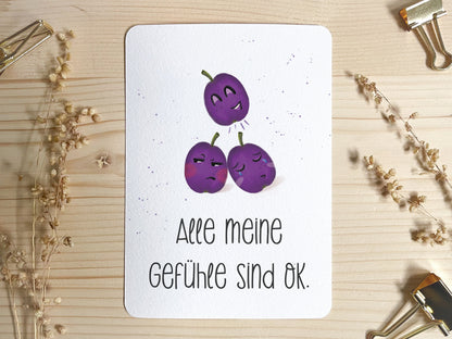 Emaille Tasse personalisiert - Pflaumen