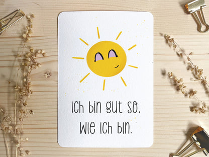 Emaille Tasse personalisiert - Sonne