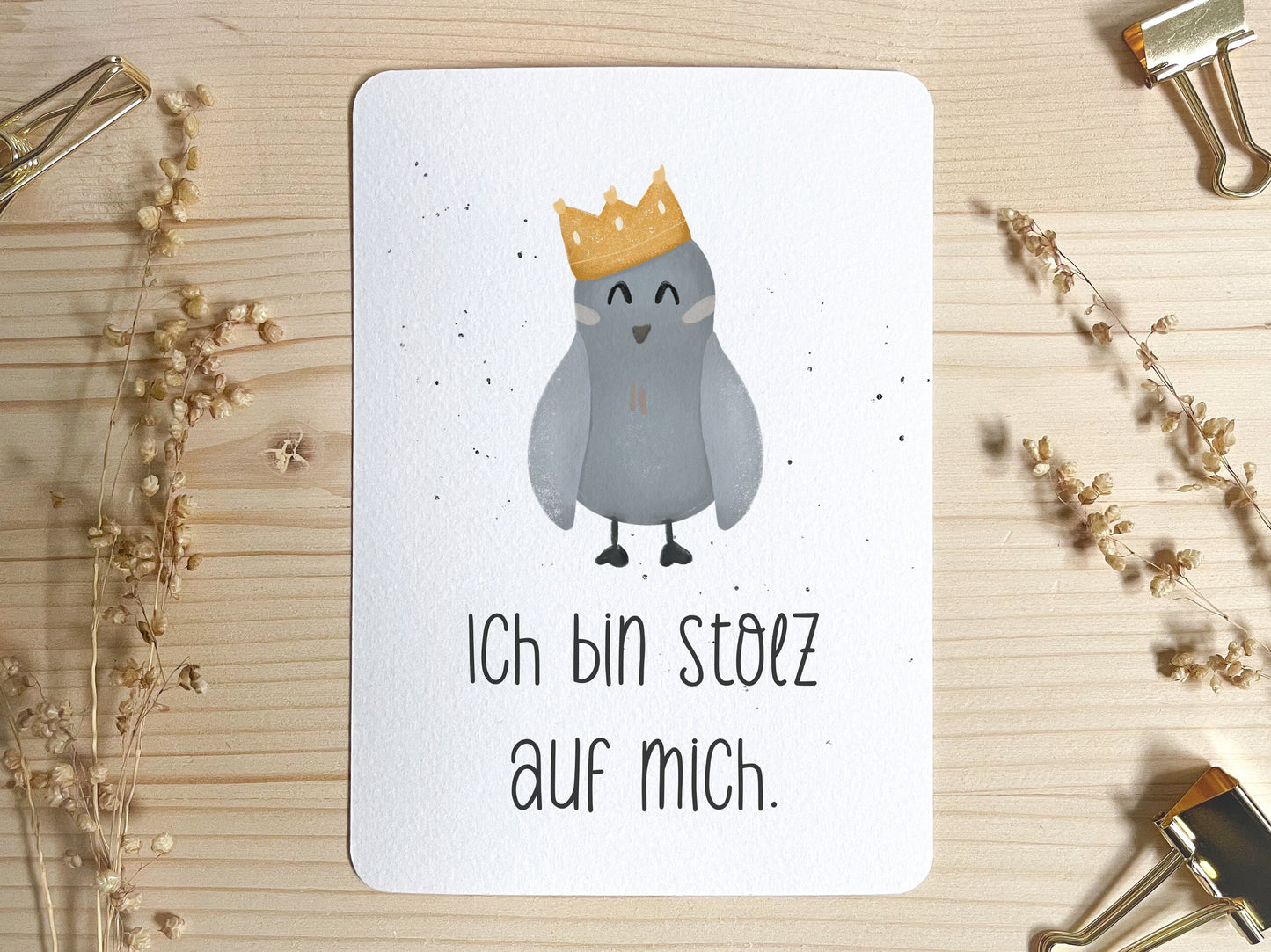 Emaille Tasse personalisiert - Vogel