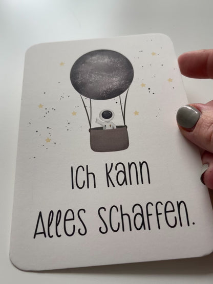 Affirmationskarte für Kinder - Astronaut